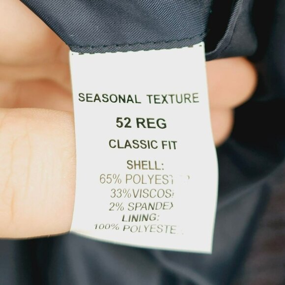 Stafford Classic Fit Blazer Coat 52R 2 Button Stretch Seasonal Texture Plaid New - Picture 2 of 13